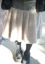 Fluffy Midi Skirt / Beige