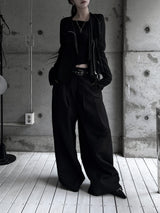 suede drape rider jacket (2color)