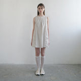 Cream Ruffle Mini Dress