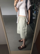 Wheel Cargo Bermuda Pants (3color)