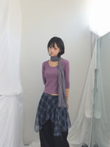 Misty Checkered Layered Skirt