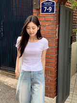 シンプル＆ベーシックショートスリーブtシャツ