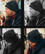F****D SIGN BEANIE DAMAGE -SHADOW BLACK-