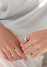 [MADE] GROTTO RING 06 - CLEAR AQUAMARINE BLUE