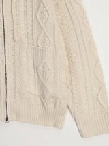 Heart knit zip-up