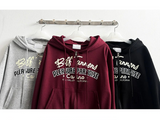 Leo Vintage Lettering Cropped Hood Zip-Up