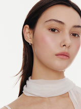 26SS★ Essence Silver (W) Tennis One-Touch Earrings XS