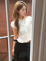 Flower avant blouse