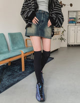 Hitch Pocket Denim Mini Skirt