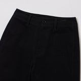 WOMAN クラシックブラッシュドコットンパンツ BLACK