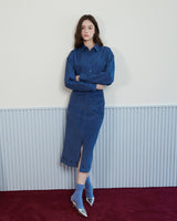 LOGO POPLIN SHIRT [NAVY]