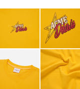 24FW CRACK STAR LOGO SHORT SLEEVE T-SHIRT YELLOW