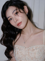 RV-DQ Halo Chain Earrings_Silver