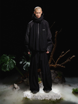RELABEL 24AW Butterfly-Touch Machete Cuffs Masked Hooded Knit Denim Patchwork Cotton Jacket