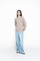 25SS DESTROYED DENIM BANDING PANTS LIGHT BLUE