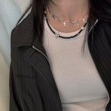 black cross necklace