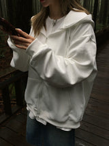 Uni Over Two-Way Zip-Up Hoodie (7c)