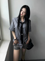 26SS★ [ MADE / Tie Set ] Silk Stripe Classic Shirt Short Sleeve Version