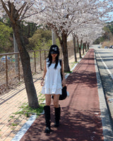 frill cancan layered mini-dress