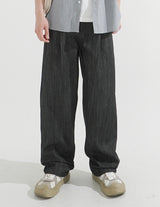 Overfit Maxi-legnth Pintuck Wide Raw Denim Pants