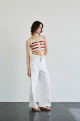 MIMI STRIPE SLEEVELESS / RED