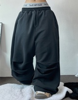 ツーピンタックパラシュートワイドパンツ 🤍🩶🖤4COLOR