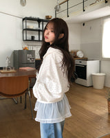 グリーフラワーツーウェイフードジップアップ