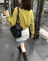 [ORIGINAL] Rainy V-Neck Sheer Long-Sleeve Tee