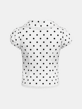 Adela Dot Lace Blouse