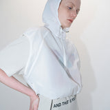 Drawstring hoodie white