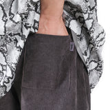 CORDUROY LOGO HALF PANTS CHARCOAL
