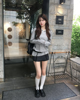 Button wrap skirt pants