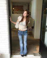 ソフト ローライズ ブーツカット パンツ