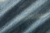 DENIM PRINT TURTLE  NECK BODYSUIT