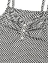 チェッカード レース スリーブレス(CHARCOAL)