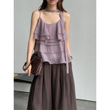 Polka Dot Ruffle Camisole Top