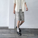 Mottled Wash Structured Shorts