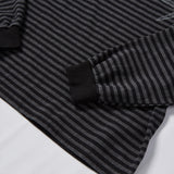 Untitled スターリーナイトスモールストライプロングスリーブ BLack Chacoal