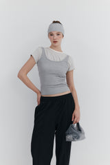 【MADE】 Stripe Cropped T-Shirts_Ivory