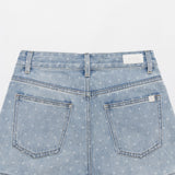 LIGHT BLUE DOT DENIM PANTS 21101