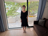 gathered drape top