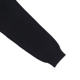 XTK166 ルーズフィットヘンリーネックプルオーバーニット (BLACK)