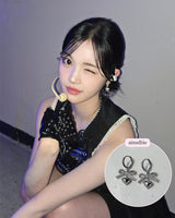 [Hearts2Hearts Yuha Piercing] コケットレースリボンリボン＆ハートハギーズピアス