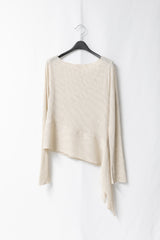 unbal stripe boatneck knit(3colors)