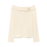 ミンキーオフショルダーTシャツ (Ivory)