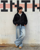 Brush denim pants