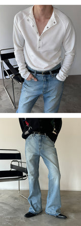 [S/S] ウォッシングブーツカットデニムパンツ(2color)