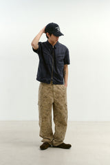オーバーラップポケットカモパンツ (Washed Beige)