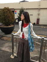 Paper Frill Cardigan (3color)