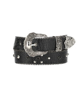 GEM STUD LEATHER BELT_BLACK